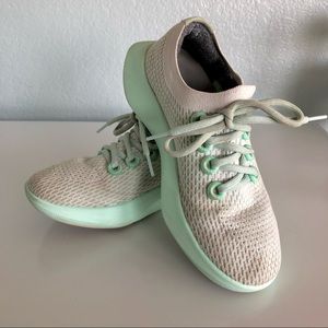Allbirds Tree Dasher Sz 6.5 RARE Cyclone Green Mint Running Shoes